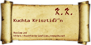 Kuchta Krisztián névjegykártya