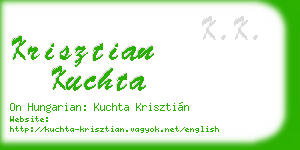 krisztian kuchta business card